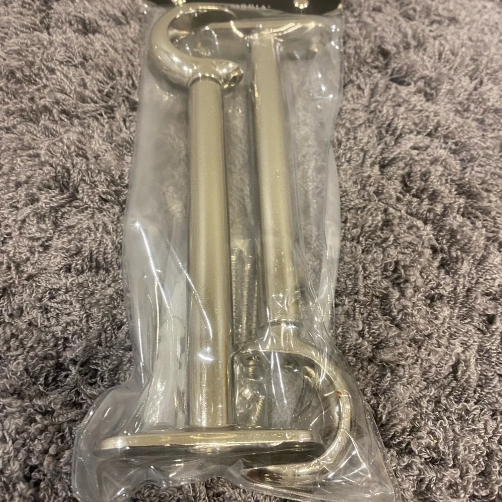 Extra Long Adjustable Bracket Polished Nickel Curtain Bracket -(Set of 2)